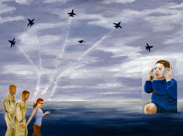 Illusions, contemporary oil painting by Ellert Art